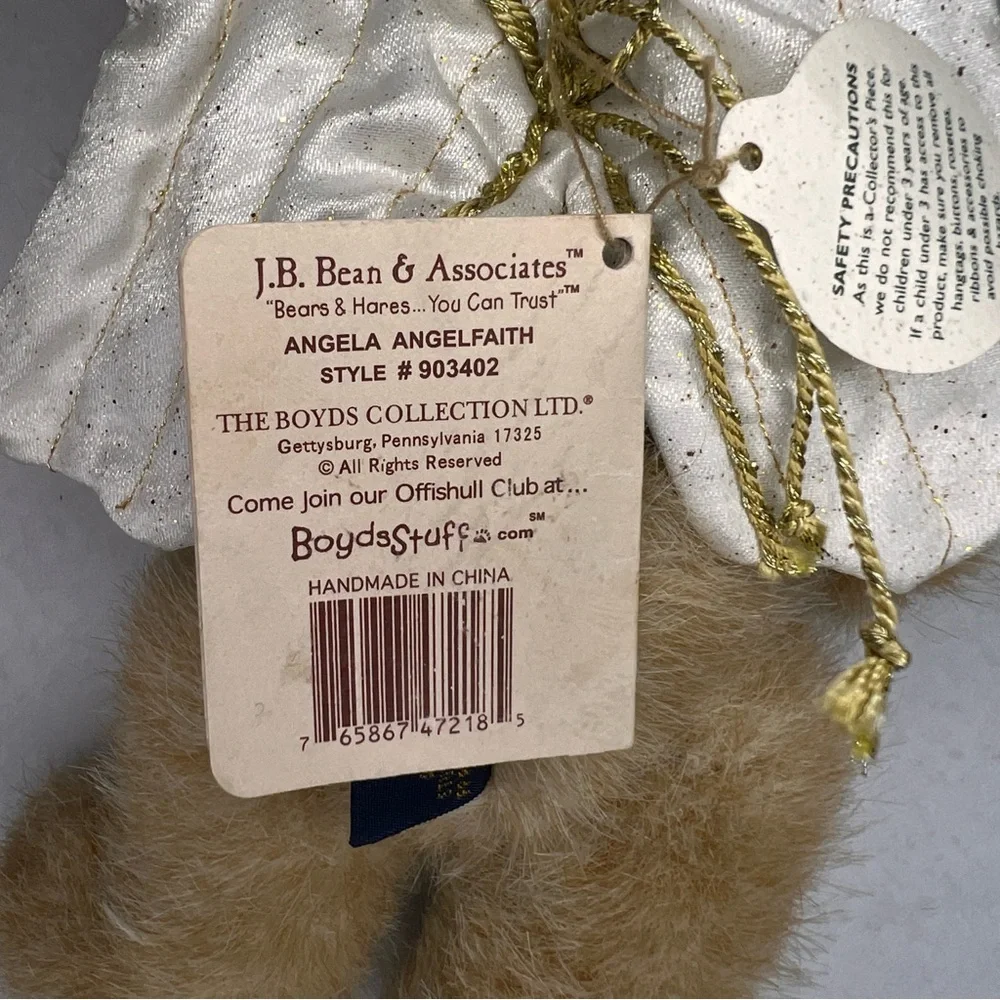Boyd’s Bear Angela Angelface Plush Collectible Bear Thinkin Of Ya Series NWT